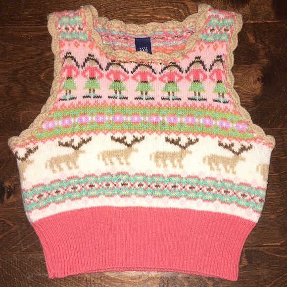 GAP Other - 18-24M Baby Gap Reindeer Sweater Vest